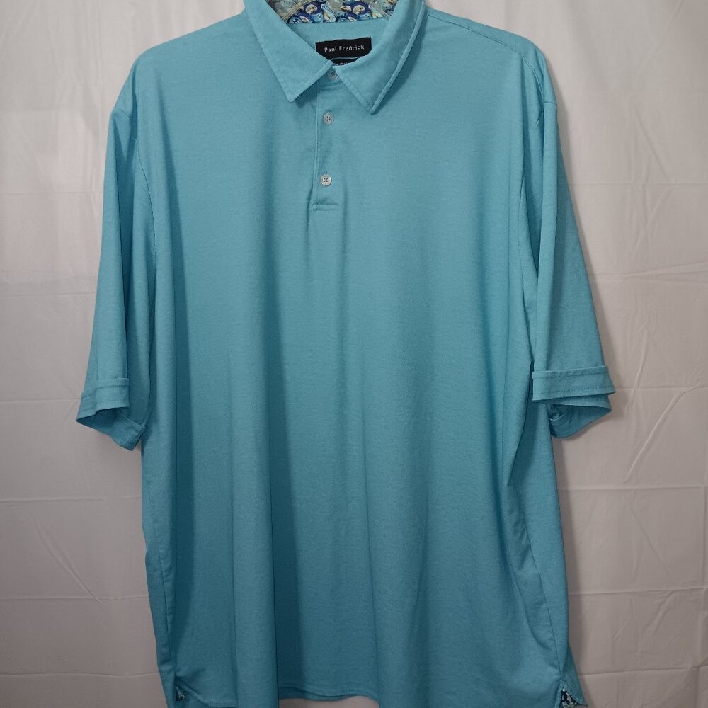 PAUL FREDRICK CUFFED SHORT  SLEEVE POLO SHIRT SIZE 2XLT